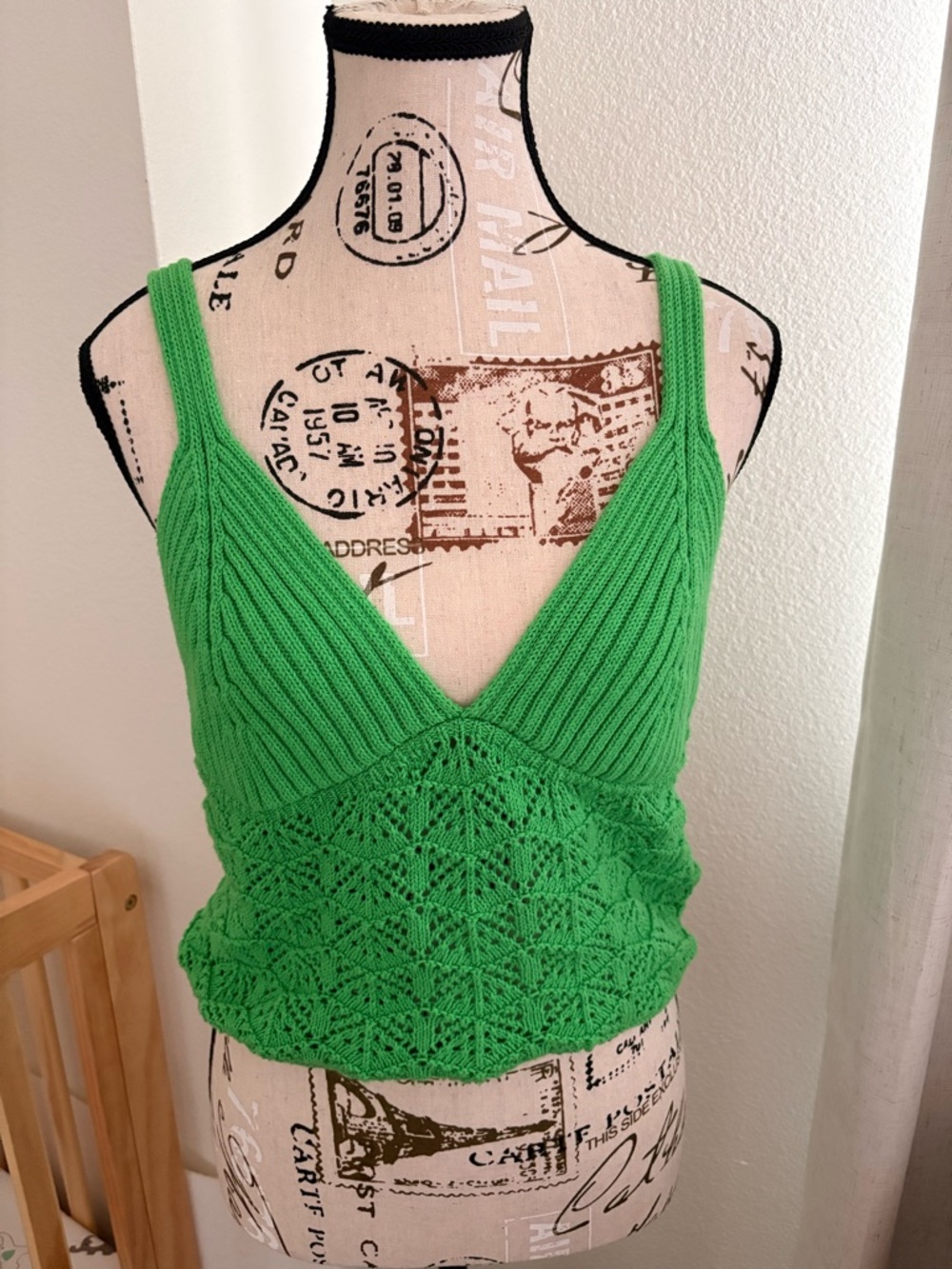 Zara Green Knit Top